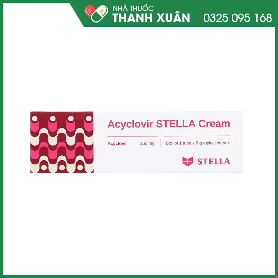 Acyclovir STELLA cream điều trị nhiễm virus Herpes simplex ở da
